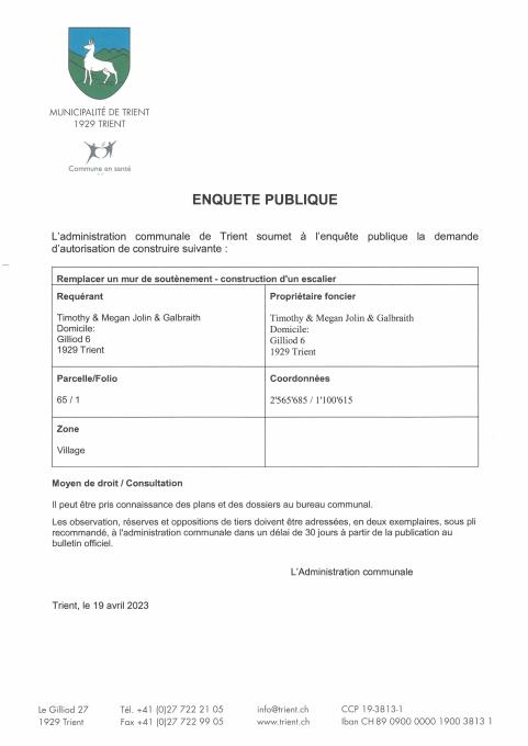 Enquête publique du 19 avril 2023-2