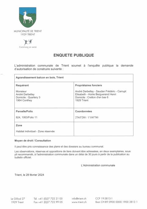 Enquête publique du 28.02.24