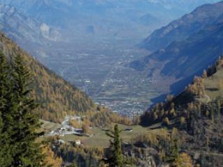 Col de la Forclaz et la vallée du Rhône