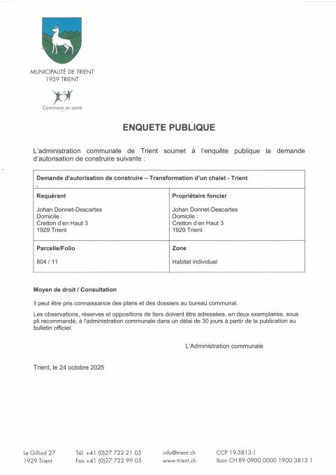 Enquête publique du 24.10.25